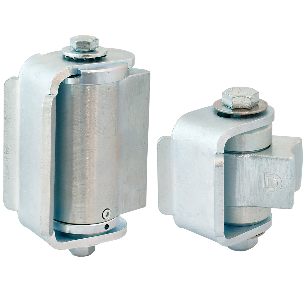 Shut It® Centre-Mount, Weld-On Hinges for Round Post Set